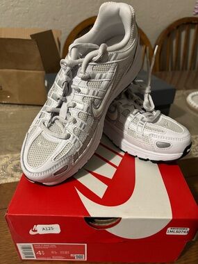 Nike Kids White Mesh & Synthetic Sneakers